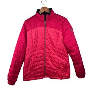 ZeroXposur Quilted Jacket Womens‎ L Pink Full Zip Puffer Lightweight Coat